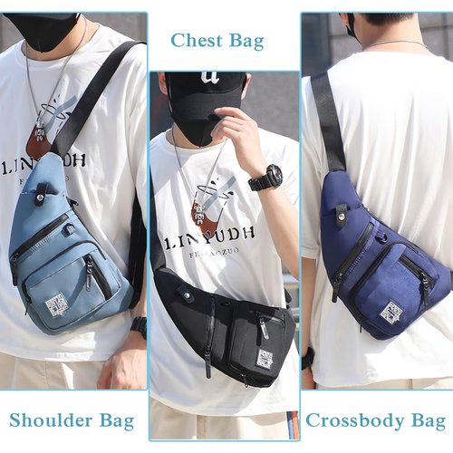 Peicees Small Sling Bag For Men Women Crossbody Bag for Travel - Lightweight and Anti-Theft