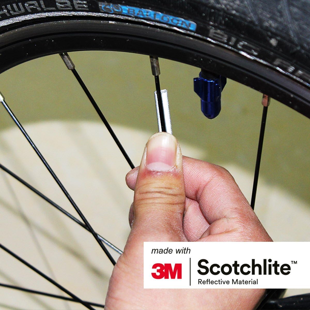Salzmann Spoke Reflectors for Bicycles | High Visibility| Made with 3M Scotchlite | 36 Pieces