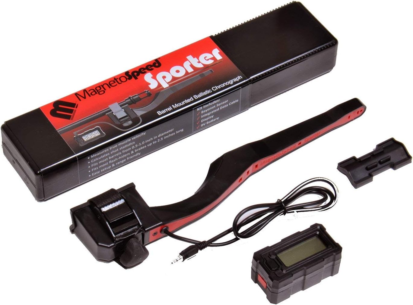 Sporter Barrel-Mounted Ballistics Chronograph Kit, Black, Ultra-Compact Case