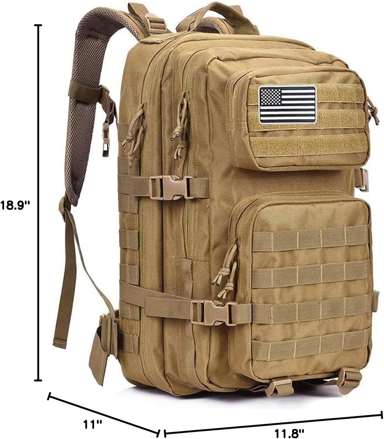 G4Free 45L Military Tactical Backpack 3 Day Assault Survival Molle Pack Bug Out Bag Travel Fishing Backpack Rucksack