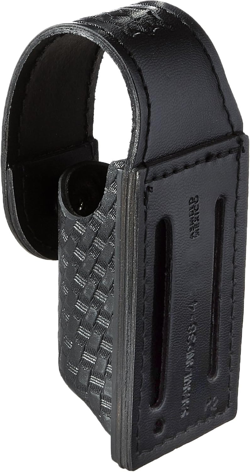 Safariland Duty Gear Bianchi 38-4-48HS: Mace Holdertop Flap, STX Basket Weave, Black