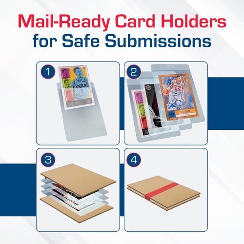 BCW Semi Rigid Card Holder #1 | 50 Pack | Semi Rigid Card Sleeves for Grading | PSA Submission Card Savers I for Sports, Pokémon, and Memorabilia Cards