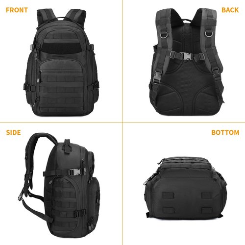CamGo Tactical Backpack 28L MOLLE Hiking Daypack Small Miltary Bug Out Bag Army Rucksack for Outdoor Sport Motorcycle Travel