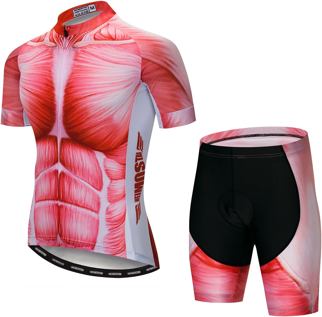 JPOJPO Cycling Jersey Men, Mountain Bike Shirt Tops S-5XL - Breathable and Quick Dry