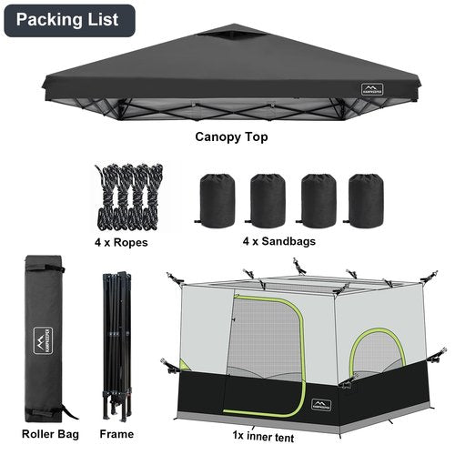 1010canopy and Camping Cube (Black)