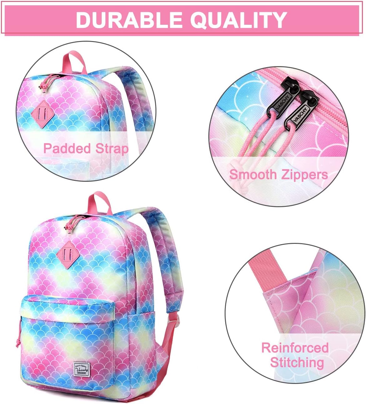 VASCHY Backpacks Handbags, Lavender, M