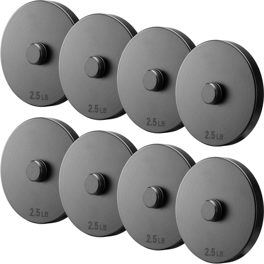 Northdeer 2.0 Upgraded Adjustable Steel Dumbbells Plates, Home Gym Workout for Men and Women, Compatible with Version 1.0 Dumbbell Set(2.5lbsx8) - Black Version