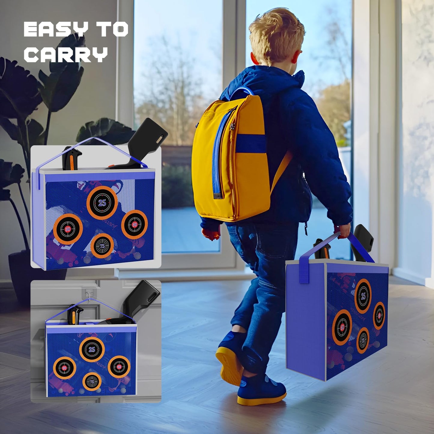 Foam Blasters Portable Practice Target Bag Storage Carry Target Pouch for Nerf Guns N-Strike Elite/Mega/Rival Series