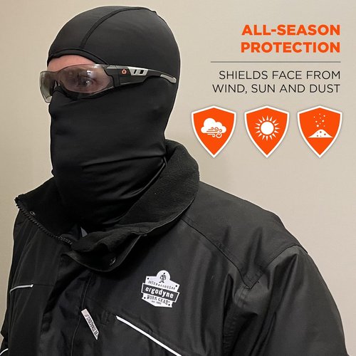 Ergodyne Mens Balaclava Face Mask, Black