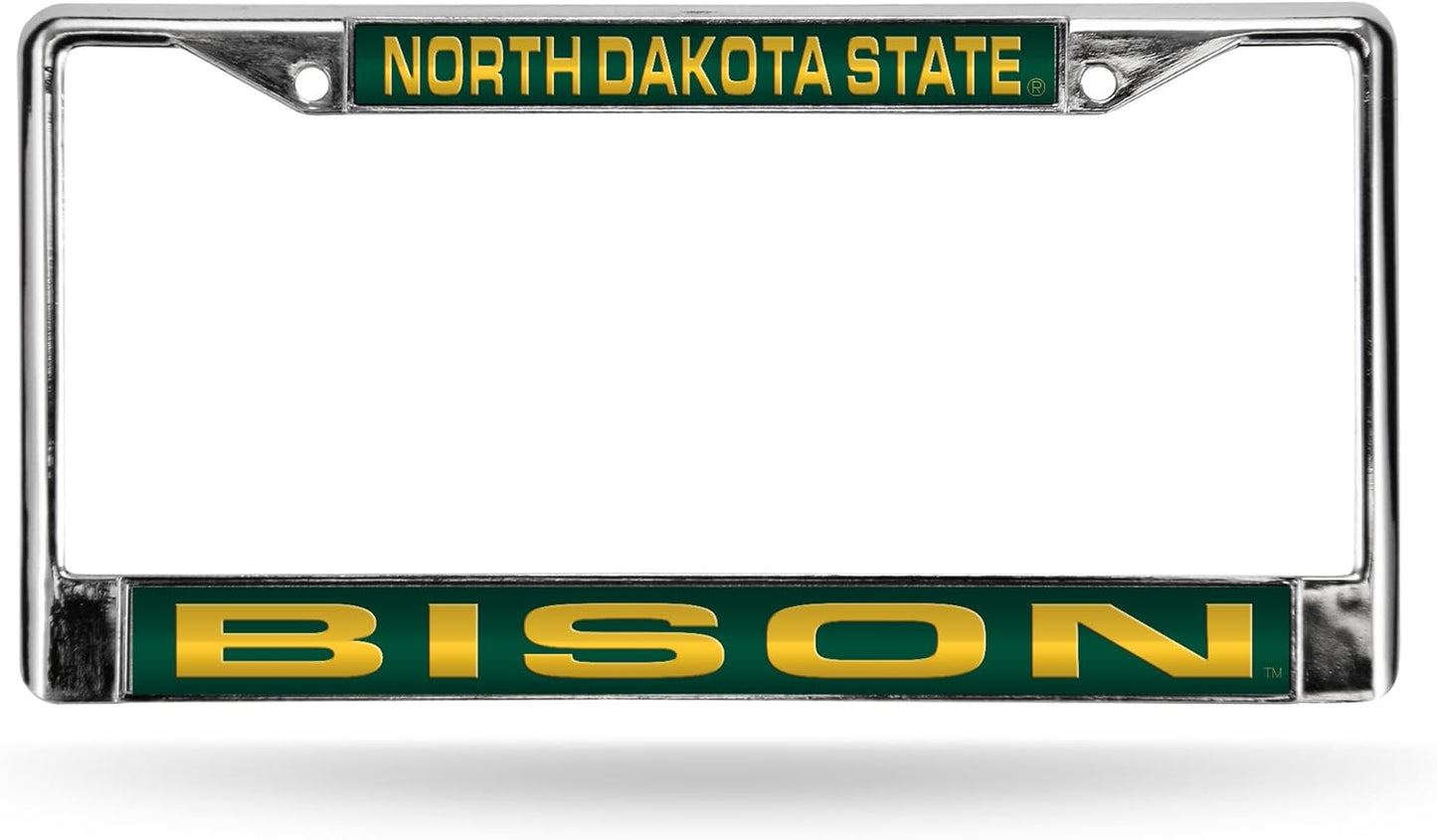 Rico Industries NCAA Unisex-Adult Laser Cut Inlaid Standard Chrome License Plate Frame