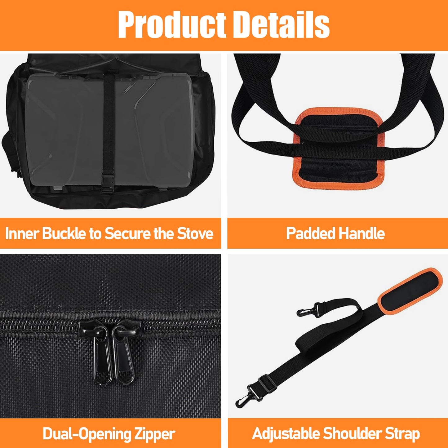 Amerbro Stove Carrying Case Compatible with Coleman, Stove Carry Bag Compatible with Coleman Gas Camping 2 Burner Stove, Triton Stove, for Camp Chef Everest 2 Burner Stove Camp Stove