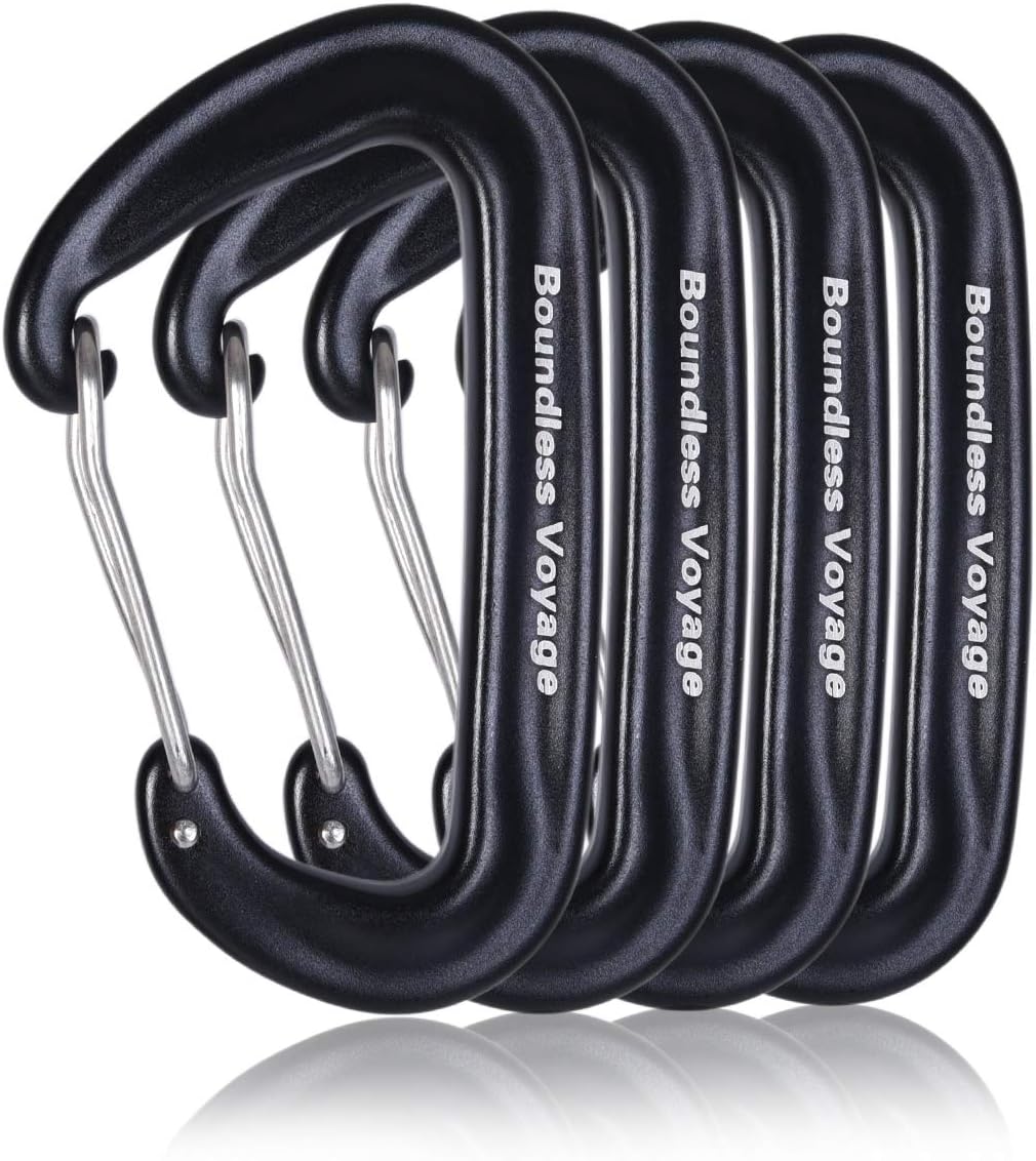 iBasingo Aluminum Alloy Carabiner Clips 12KN Keychain BV1026