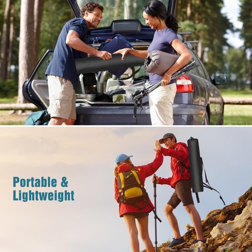 Portable Camping Table,Folding Camp Table,Lightweight Waterproof Canvas Beach Tables for Outside with 2 Cup Holders & Carry Bag for Camping, Picnic, Beach, Fishing, Travel and Outdoor RV