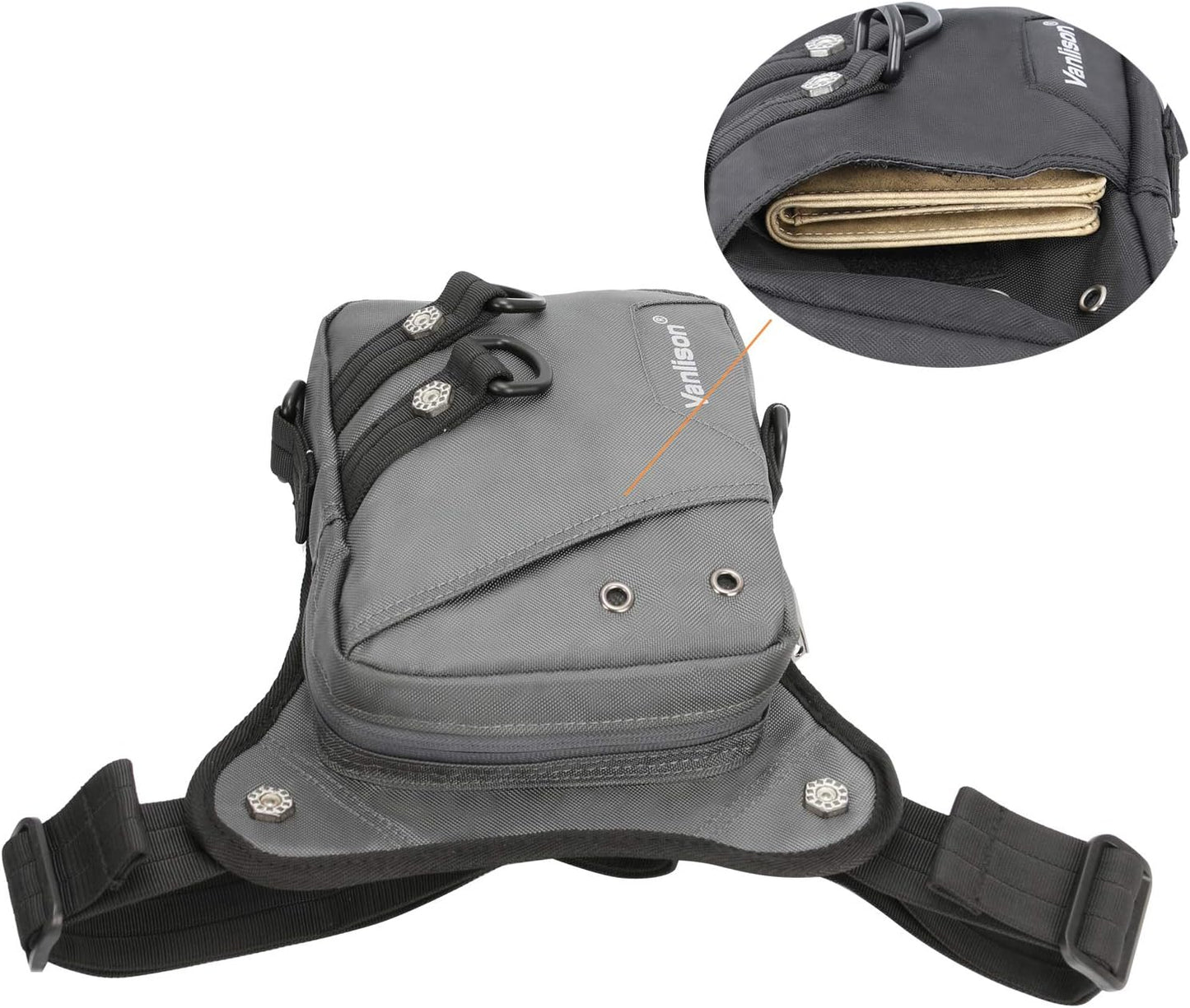 Waterproof Airsoft Tactical Drop Leg Pouch Bag Panel Motorcycle Bag