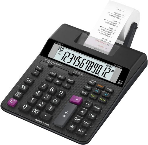 Casio HR-200RC – Desktop Printing Calculator with Dual-Color Print & 150-Step Check | Cost/Sell/Margin, Tax & Calendar | New Version of HR-150TM | Ideal for Accounting & Retail