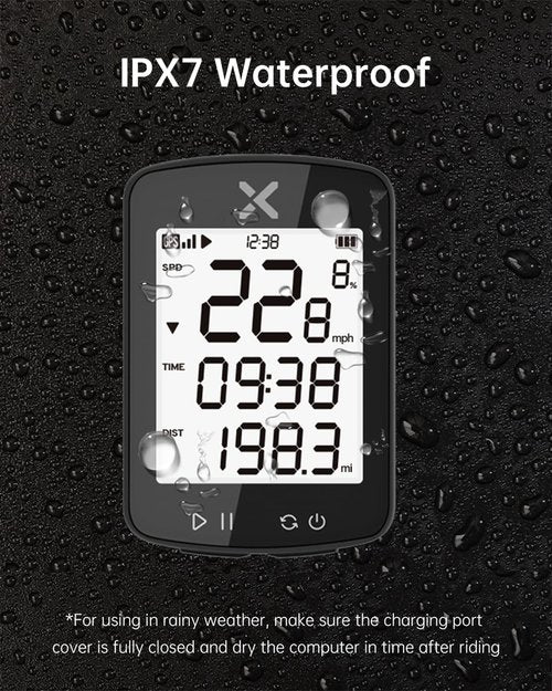 XOSS G Gen2 GPS Bike Computer Wireless, Bluetooth IPX7 Waterproof Cycling Computer, Rechargeable Bicycle Speedometer Odometer with 2.2 inch LCD Screen, 28 hrs Long Battery Life Fits All Bikes