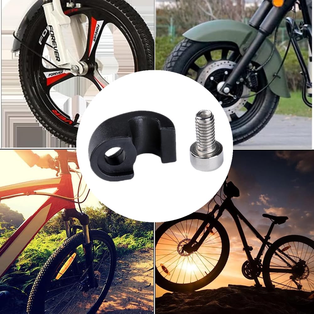 Zhouocea 4 PCS Brake Cable Hose Clamps Removable Bicycle Cable Clamps Bike Cable Clips Bicycle Fork Brake Cable Housing Clamps for Mountain Bike
