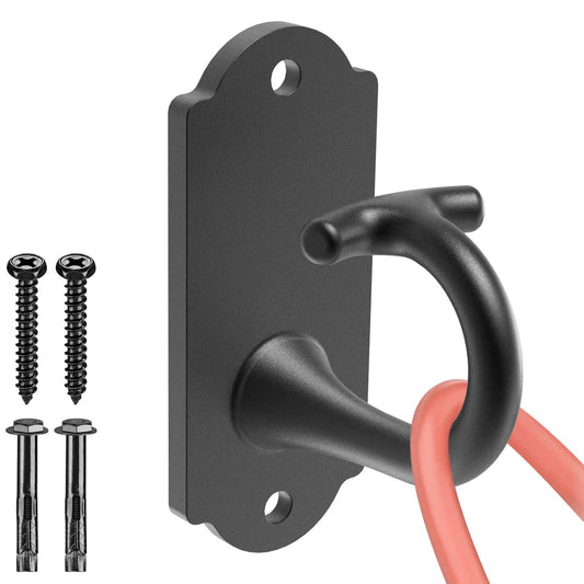 Kipika Wall Anchors for Resistance Bands - Heavy Duty Steel Hook for Home Gym Workout, Strength Training & Physical Therapy - Space-Saving Hooks with Secure G-Shaped Design, 1 Pack