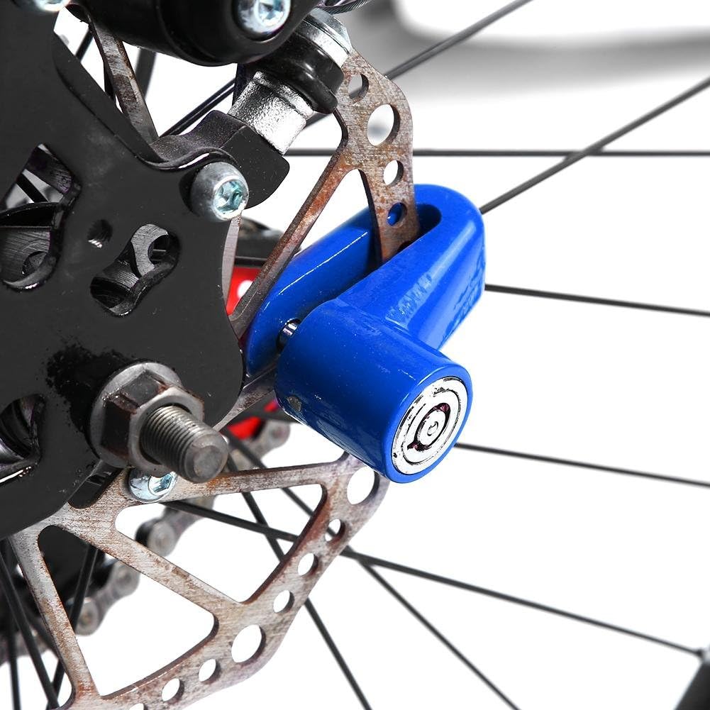 Tbest Disc Brake Lock Mini Anti-Theft Wheel Security Lock with Plastic Frame & Keys for Mountain Road MTB Bike Cycling Rotor Disc Brake Wheel Lock 3 Colors