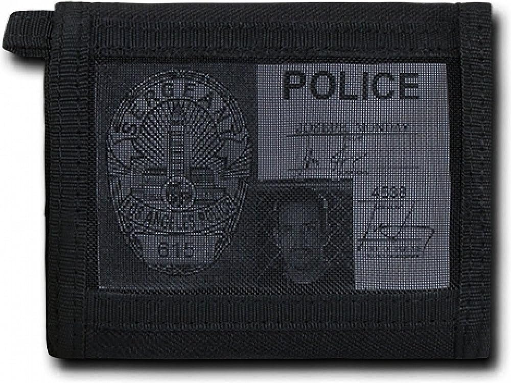 Rapdom Tactical Tactical Wallet, Thin Blue Line, Black, 4.75" x 3.5" x .75"
