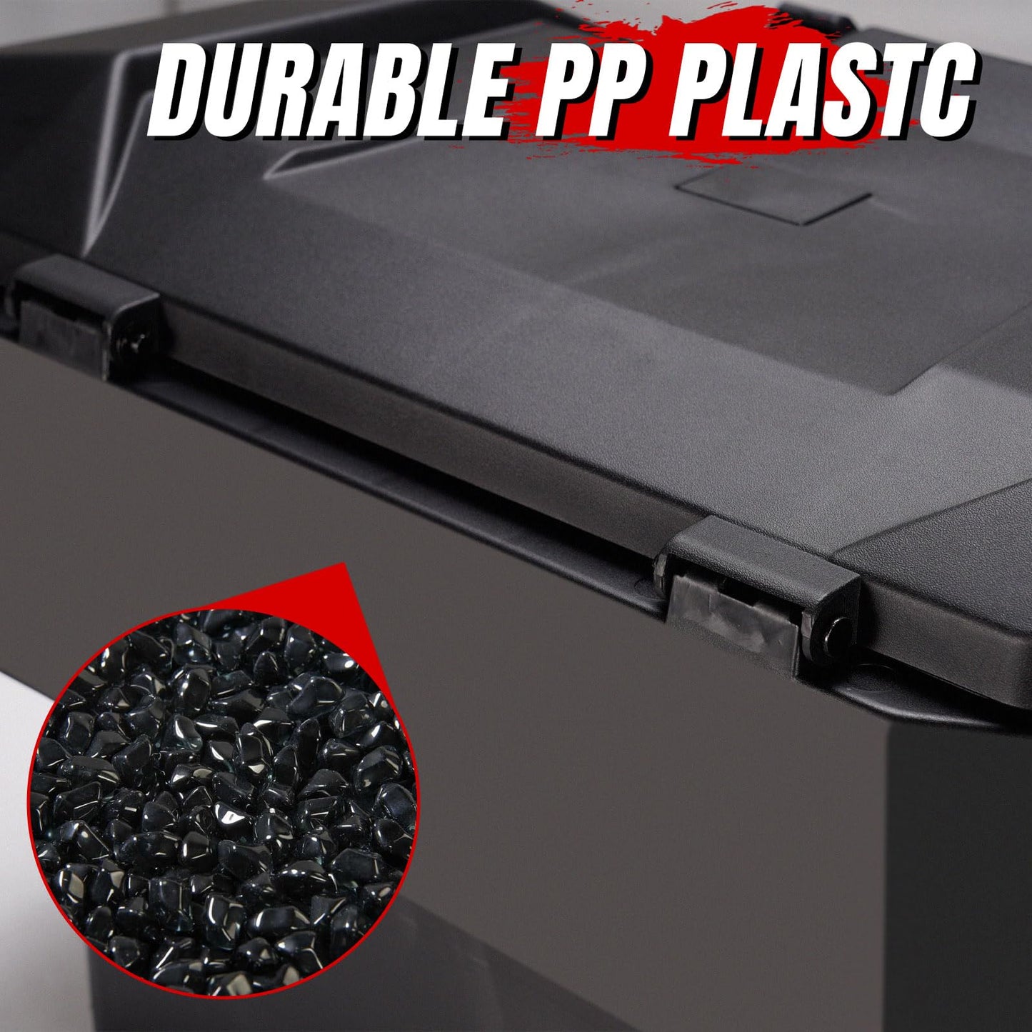 A & UTV PRO 82 QT UTV Rear Cargo Box for 2024 2025 Polaris RZR XP 1000 Accessories, Water Resistant Cargo Storage Bin with Two Lockable Latches for Polaris RZR XP 1000/ XP 4 1000, Replace OEM #2889611