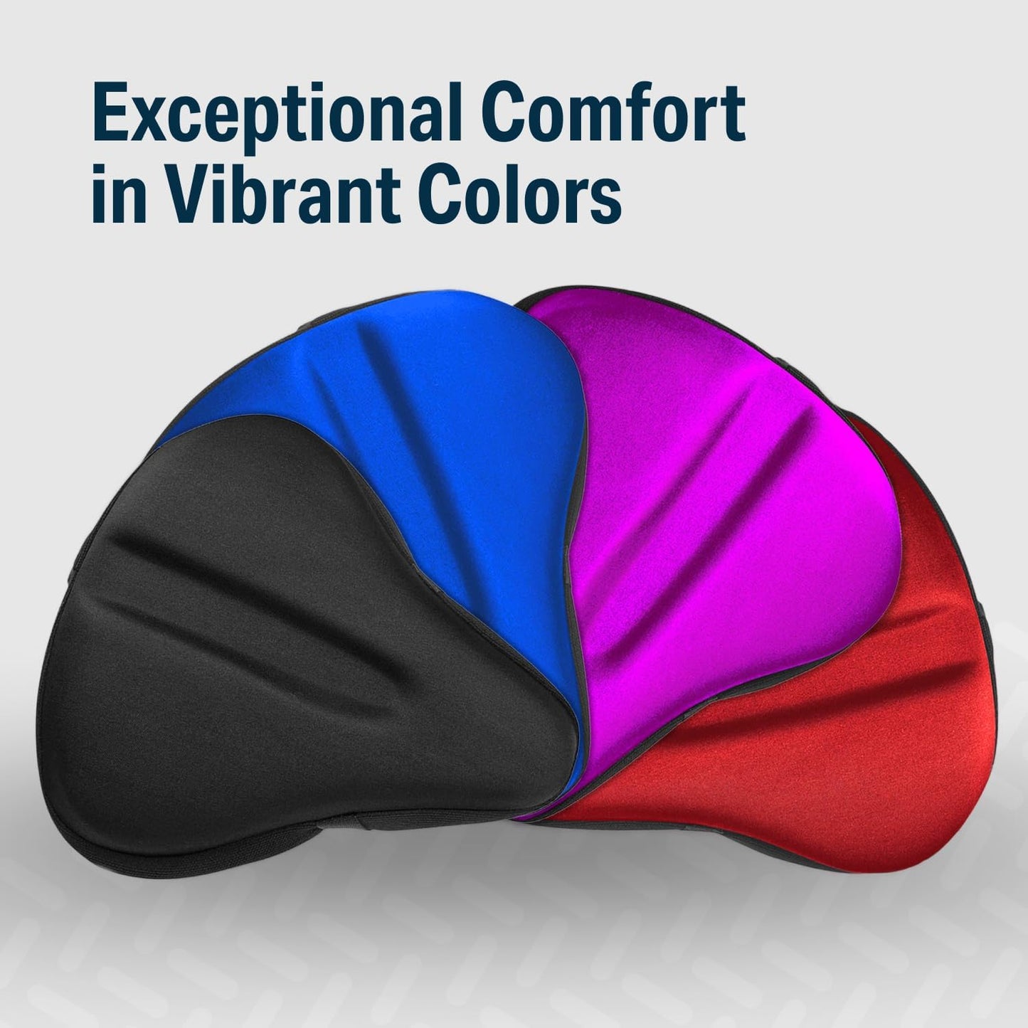 Bikeroo Comfort Bike Seat Cushion - Padded Gel Cover for Exercise, Mountain & Road Bikes, Universal Fit for Peloton & Stationary Bikes