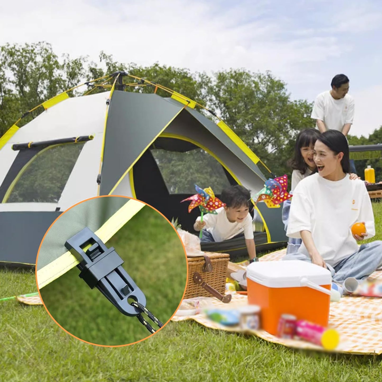 60 Pieces Tarp Clip Heavy Duty Multipurpose Crocodile Mouth Tarp Clamps with Lock Grip Camping Canopies Pool Car Covers Clamp for Canopy Outdoor Tarps Camping Awnings Banner and Cover