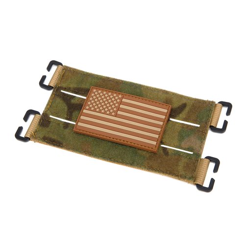 TAXATM Molle Patch Panel with Laser Cutting Loop, Molle Patch Display Holder for Backpack,6X3.2 Mini Patch Board Include American Flag Patch (1 pcs Camo)