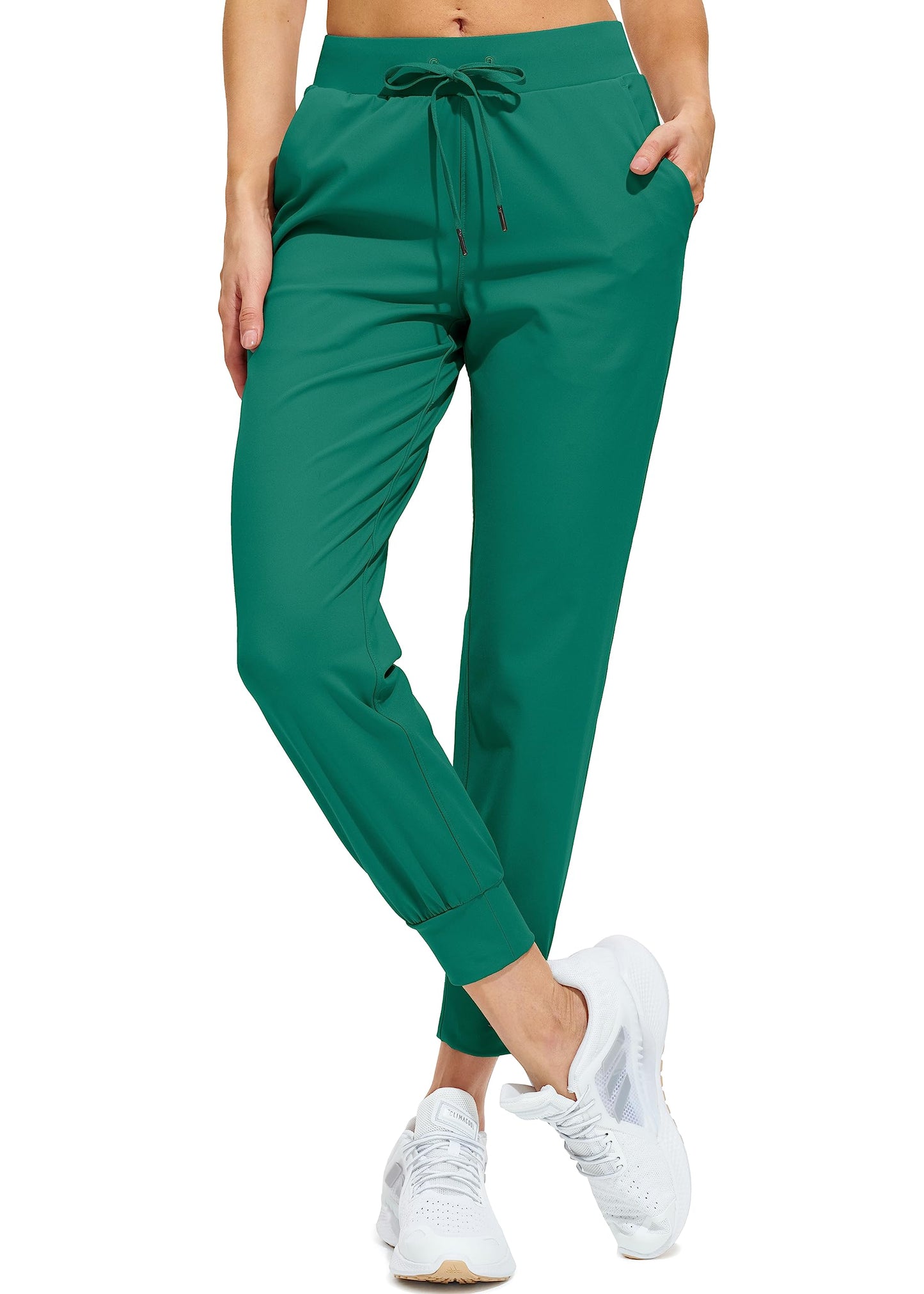Libin Women's Joggers Pants Athletic Dance Sweatpants with Pockets Running Tapered Casual Pants for Workout,Lounge, Green L