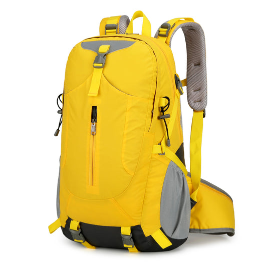 JYUNXIY Hiking Backpack for Men and Women, Travel, Sport Outdoor, Lightweight Back Pack, Camping, Bag, waterproof, 40L.(Yellow)