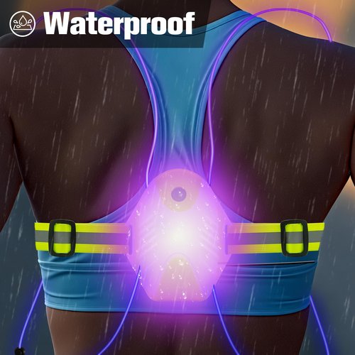 LED Reflective Running Vest for Women and Men, Safety USB Rechargeable Reflective Gear for Night Runners, Bikers, and Walkers (Green)