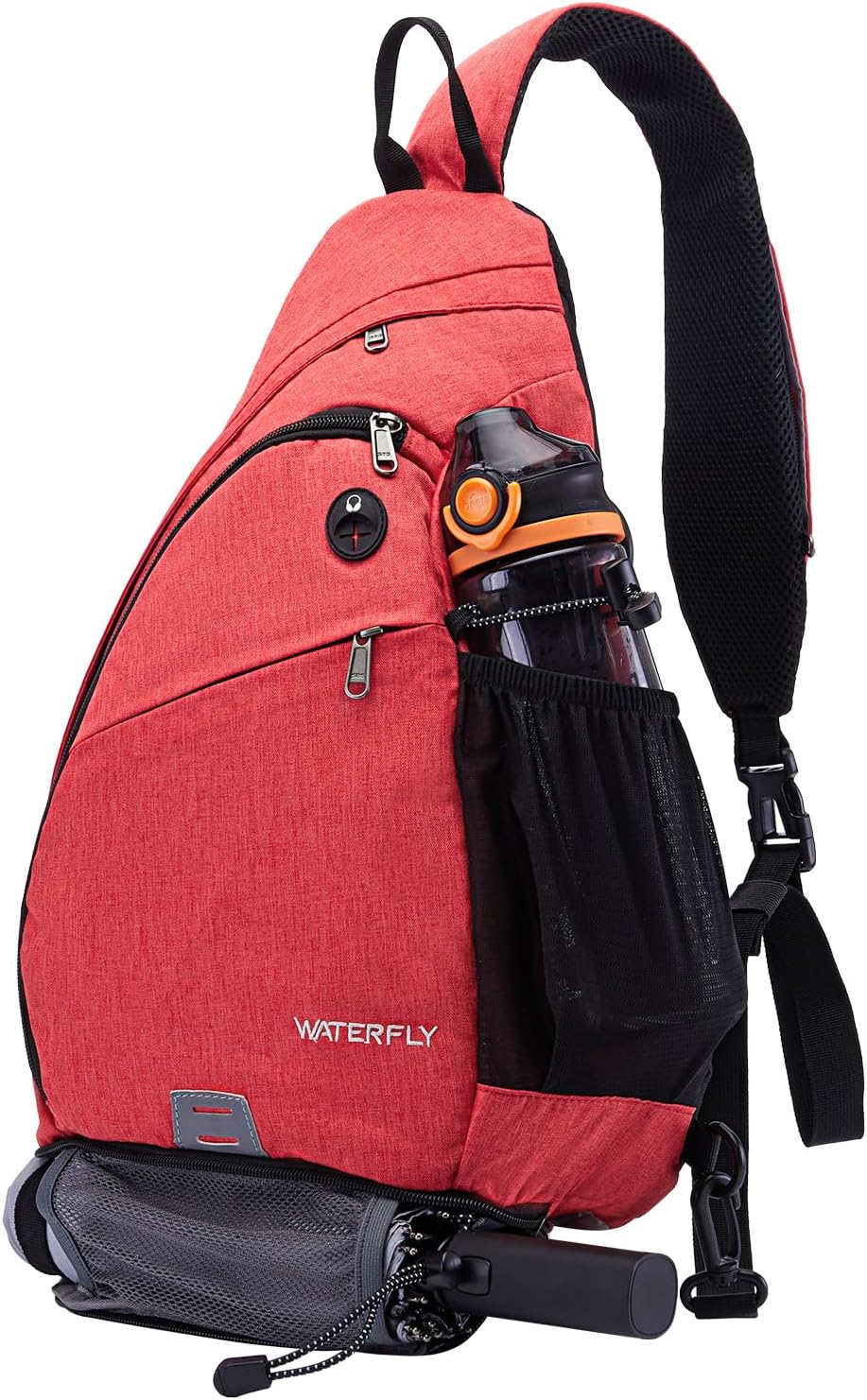 WATERFLY Sling Bag Crossbody Backpack: Over Shoulder Daypack Casual Cross Chest Side Pack