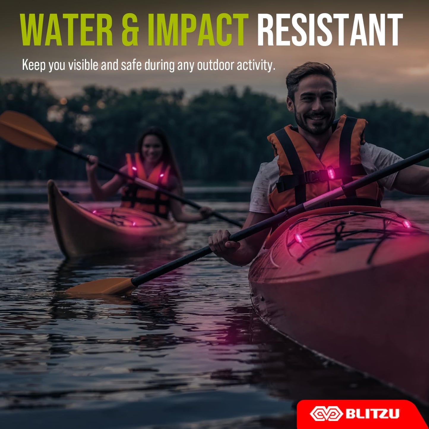 4 Pack LED Safety Light, Clip on Reflective Gear Lights for Walking at Night, Running, Jogging, High Visibility Strobe Light Accessories for Runners, Kids, Hiking, Kayak, Cycling, Camping, Boat