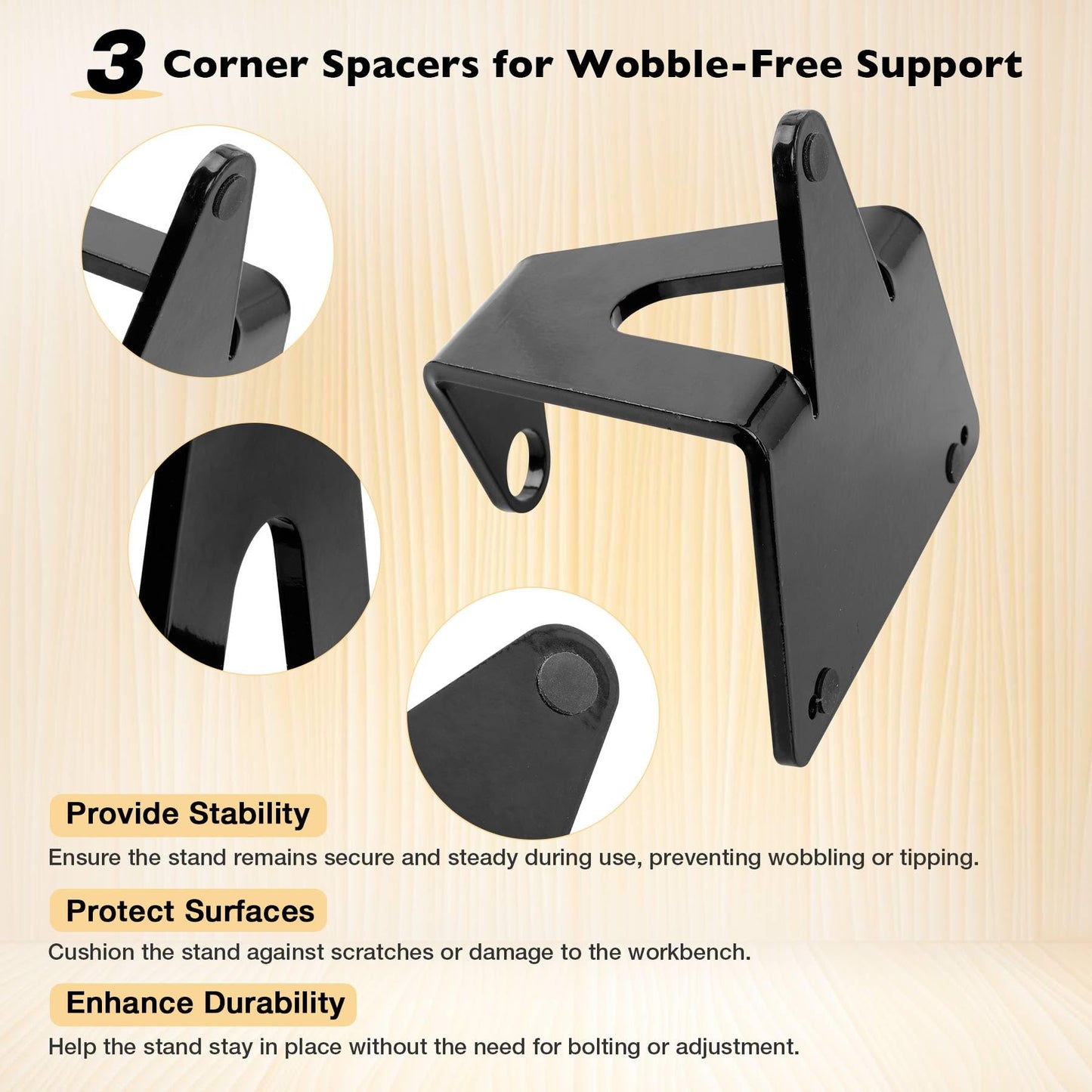 ATRACYPART Reloading Powder Measure Stand – Fits Most Powder Measures, 7/8" Mounting Hole, Black, Small Size