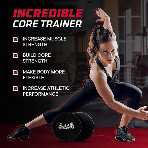 Celebrita Pair of Gliding Discs Core Sliders Ab, Back, Hip, and Leg Exercise Gear for Gym, Home, Yoga, Pilates | Strengthen Abdomen, Burn Fat, Improve Balance