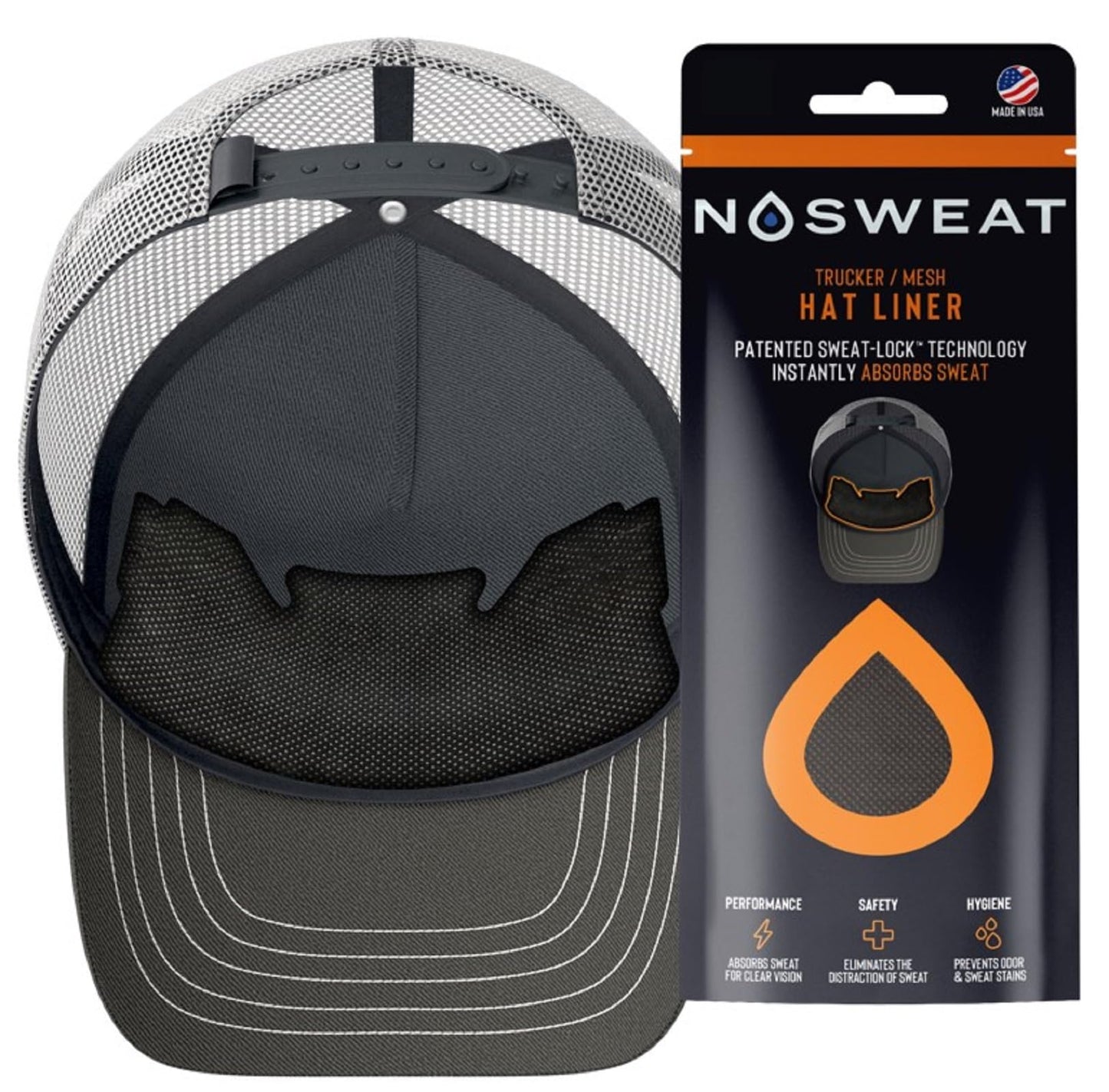 Trucker Hat Sweat Liner & Mesh Hat Sweat Guard Bands | Patented by NoSweat (3)