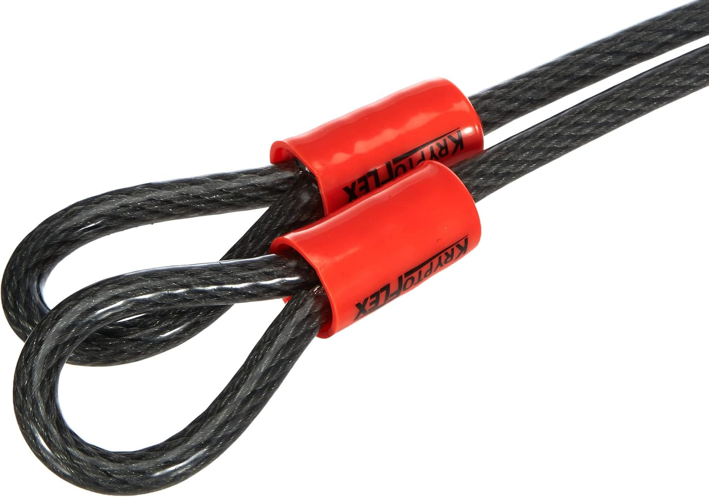 Kryptonite KryptoFlex Security Cable, 2.6FT/4FT/7FT/30FT Long Braided Steel Flex Bike Lock Anti-Theft Cable with Looped Ends for Outdoor Equipment, U-Lock and Padlock, 5mm-10mm Thick