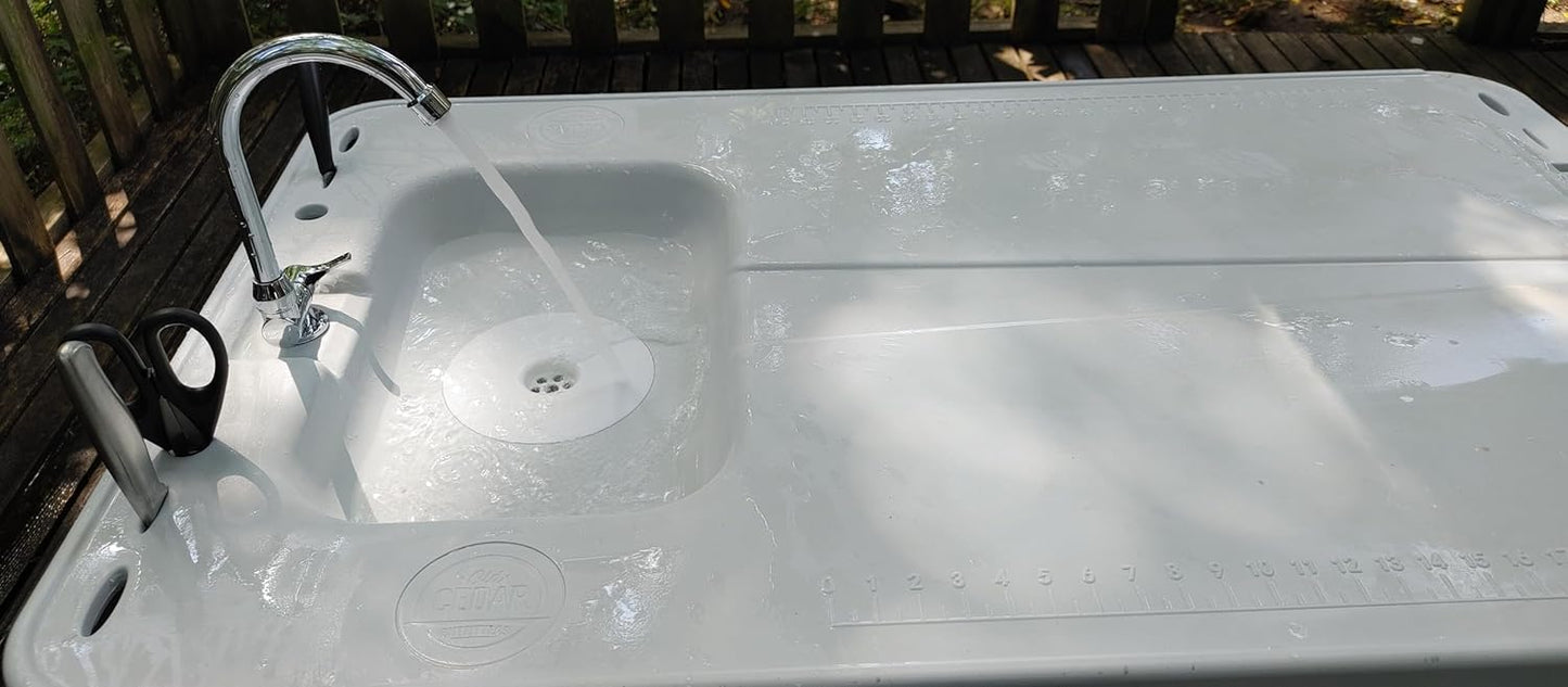 Old Cedar Outfitters Fish and Game Cleaning Table with Sink and Folding Legs