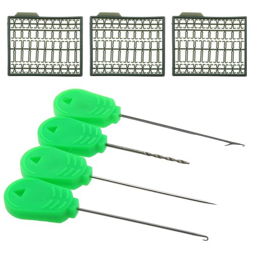MEETOOT 7IN1 Carp Fishing Bait Rig Tool Kit - 4pcs Rigging Needles and 3pcs Boilie Stops Carp Fishing Tackle Kit