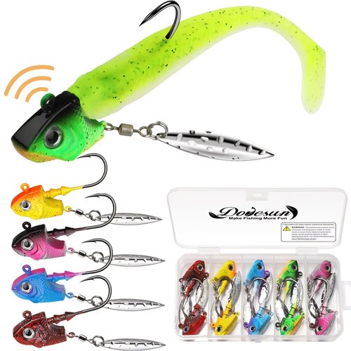 Dovesun Underspin Jig Heads Saltwater Fishing Jig Heads for Bass Fishing Rattling Jig Head 1/4oz(7g) 10PCS