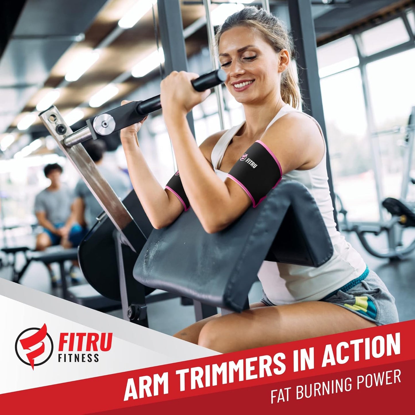 Fitru Premium Arm Trimmers for Men & Women | Sauna Arm Wraps for Flabby Arms Increasing Heat & Sweat During Exercise