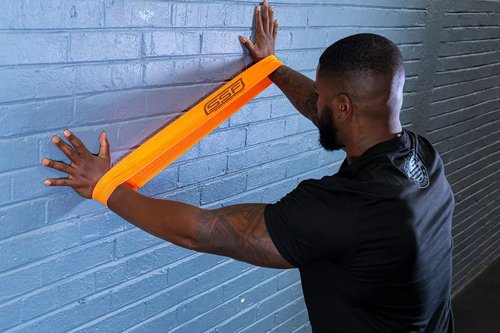 Serious Steel Fitness Fabric Mini Loop Non-Slip Resistance Band Set, Warm-Up, Physical Therapy, Glute Training, Speed and Agility Exercise Bands (Level 2 - Light (Orange))