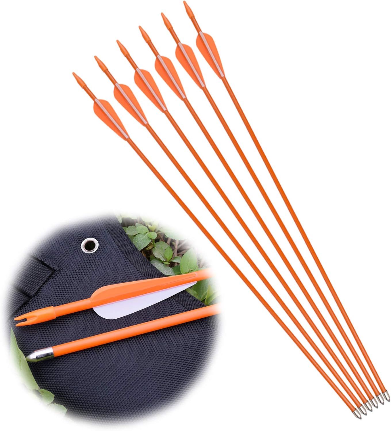 NIKA ARCHERY 24 26 28 30 Fiberglass Arrows for Youth Practise Recurvebow Compound Bow Shooting