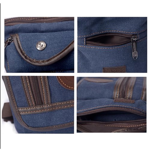 Yoholda Adjustable Waist Pack Fanny Pack for Outdoor Sports, Canvas Tactical Military Drop Leg Bag for Men Women (Navy Blue)