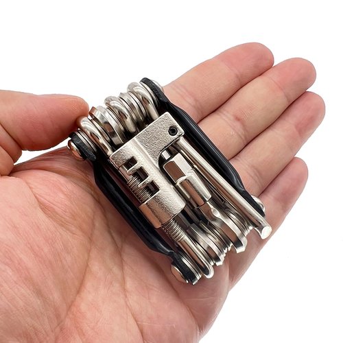 NIPNSCI Bike Chain Tool, Bike Tire Levers, Bike Tire Repair Kit, Chain Breaker, Bike Tire Repair Kit, Skate Tool, Tire Iron, Tire Spoons, Bike Multitool, Bike Tool Kit, Black
