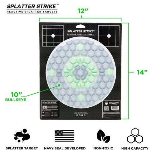 Splatter Strike - Oozing Splatter Bullseye Target - 14"x12" - 10" Bullseye - 1 Target