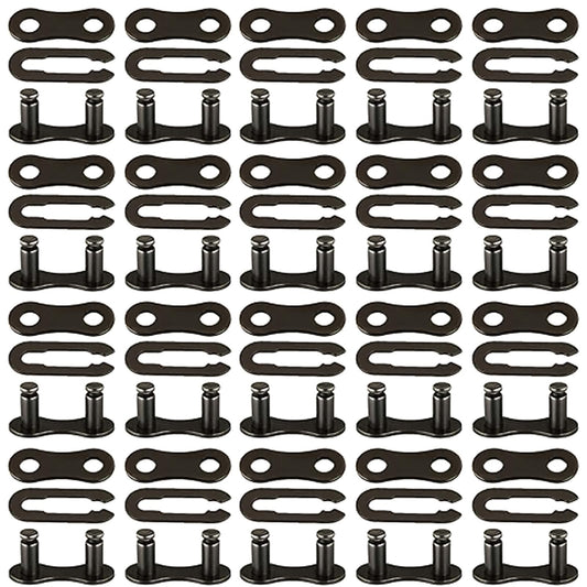 20-Pack Bike Chain Metal Master Link - Removable Quick Split Links for Bicycle, Mini Bike, Mountain Bike and Motorcycle Chain Repair