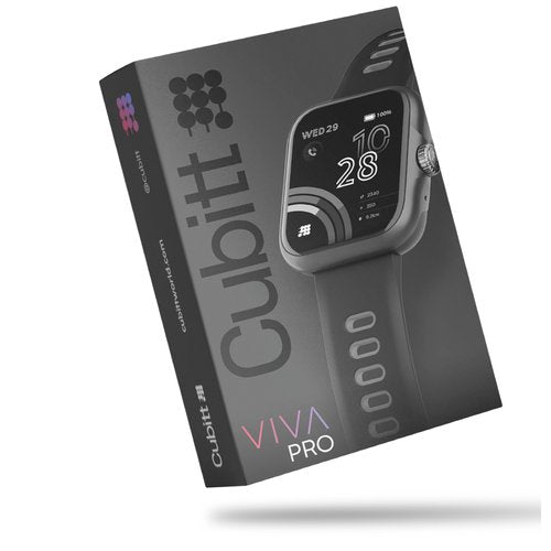 Cubitt Viva Pro Smartwatch/Fitness Tracker with 1.78" Touch AMOLED Screen, Bluetooth Calling, Built in GPS, 60+ Sports, Blood Oxygen, Heart Rate, Stress and Sleep Monitor, Waterproof, Step Counter