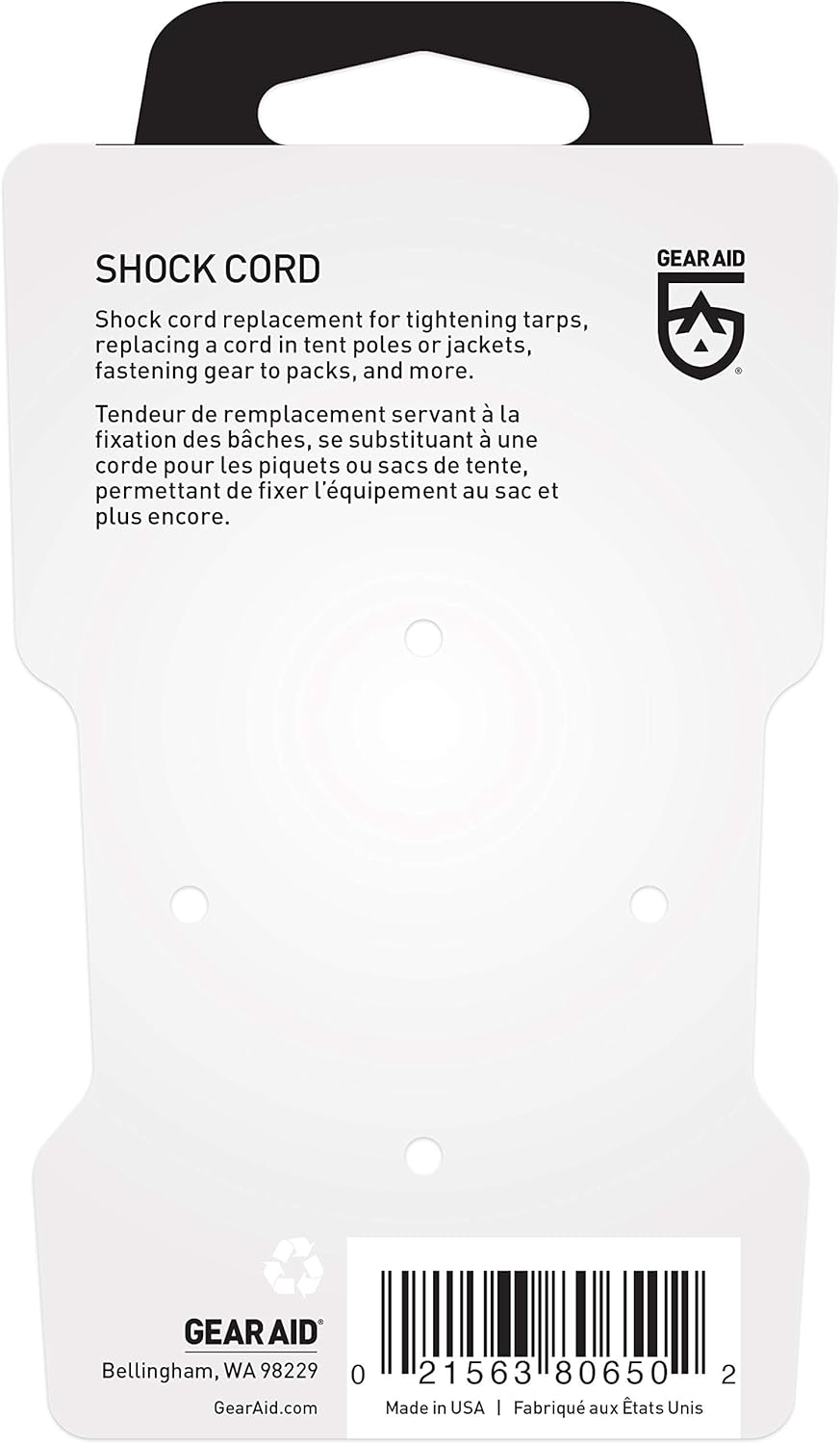 84'' Black Elastic Shock Cord for Tent Poles & Jackets - GEAR AID