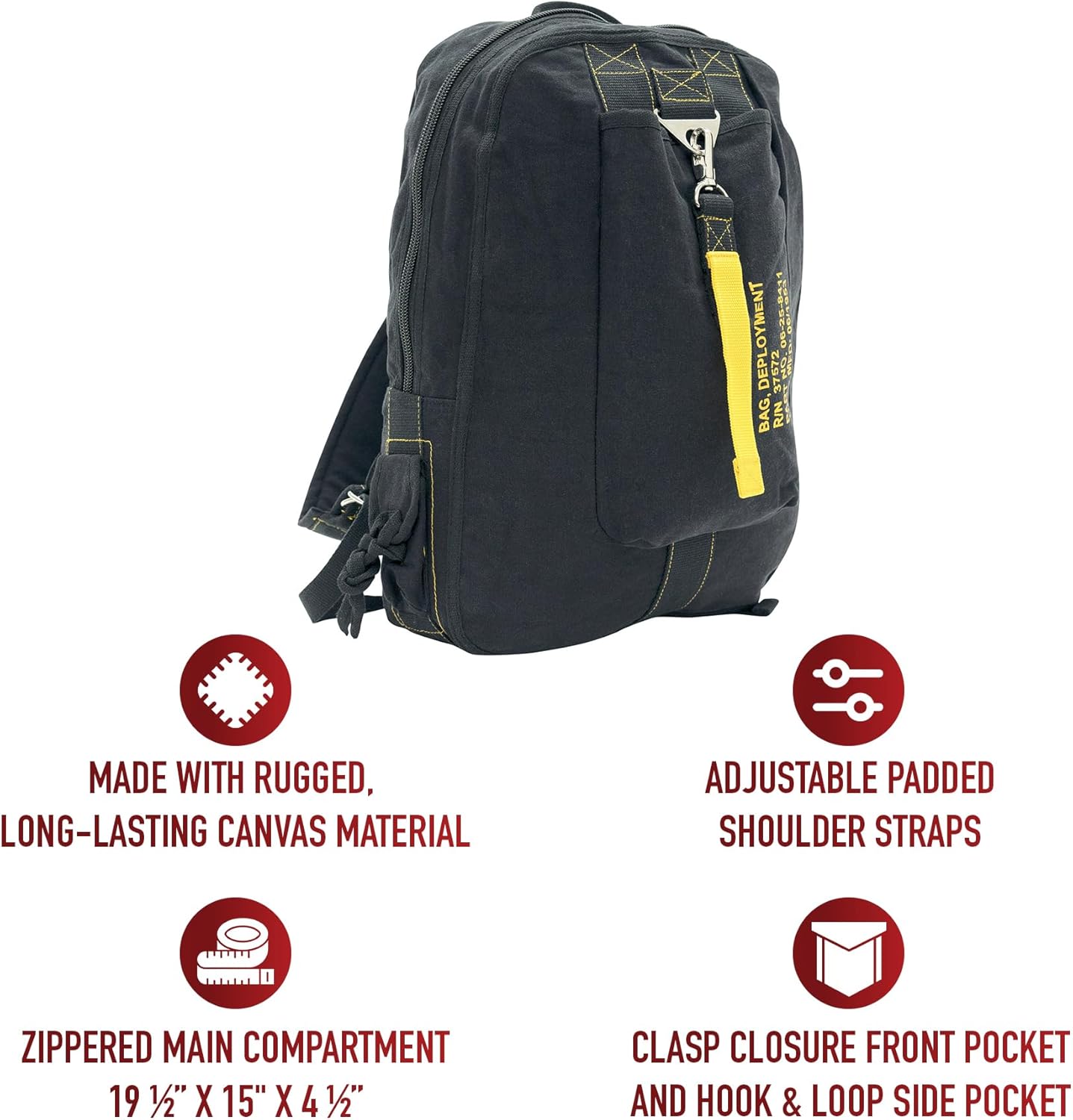 Rothco Vintage Canvas Flight Bag - Rugged and Spacious Travel Backpack